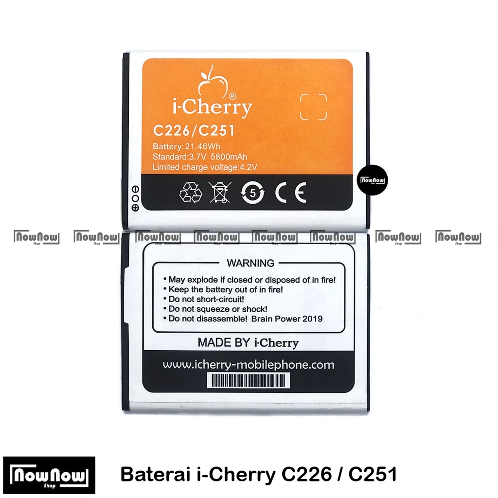 Baterai i-Cherry C226 C251 Double Power Batre Batrai Battery HP iCherry iChery