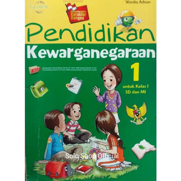 Buku Pelajaran PKN SD Pendidikan Kewarganegaraan untuk SD Kelas 1 Global