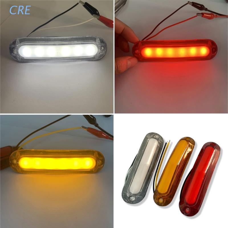 Cre 2pcs Lampu Sein 6-LED Untuk Samping Truk / Trailer