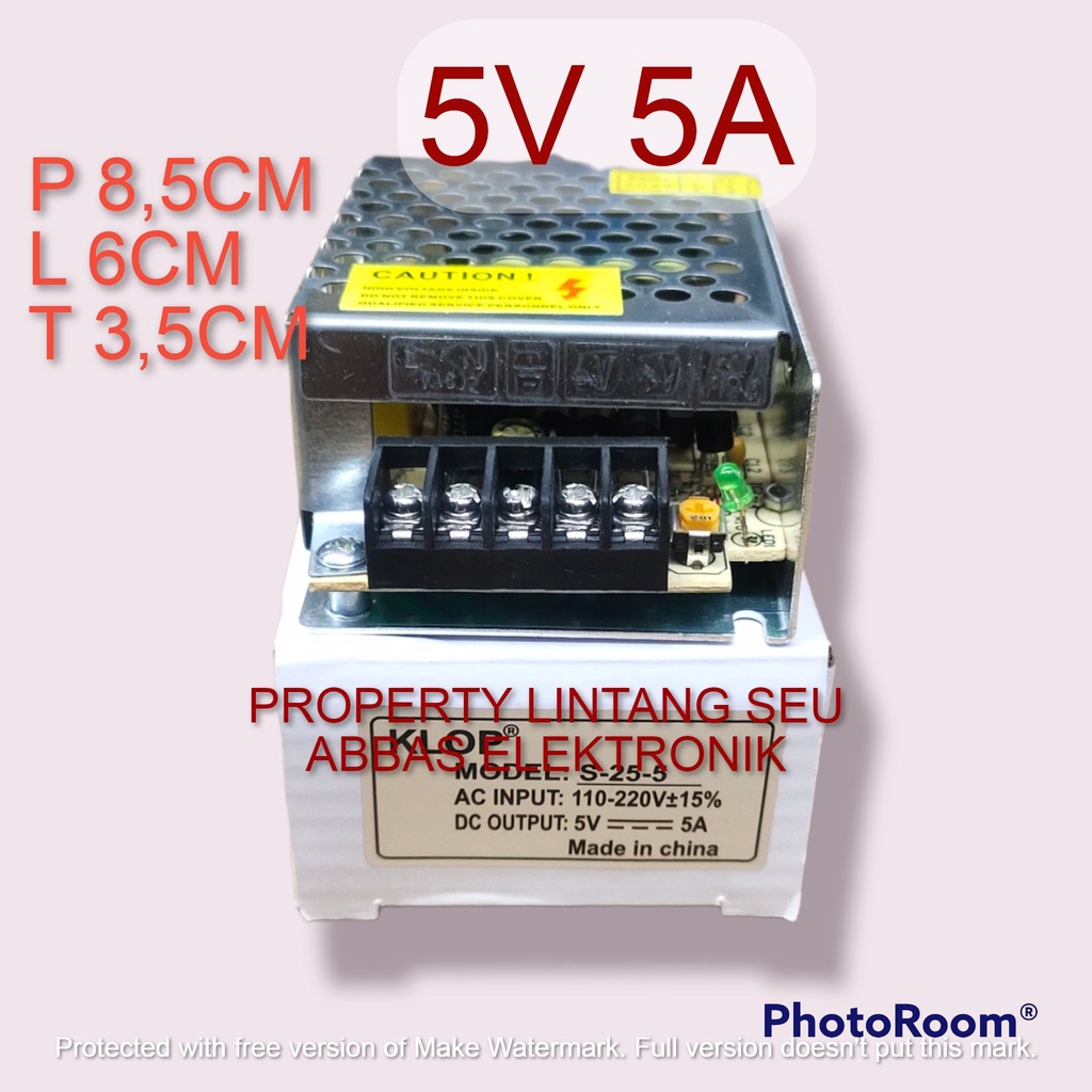 POWER SUPPLY ADAPTOR KALENG 5V 5A 5V5A 5 VOLT 5 AMPERE