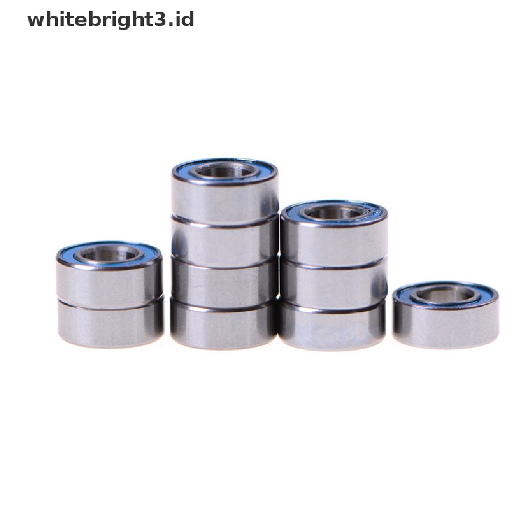 (whitebright3.id) 10pcs MR105-2RS Bearing Miniatur Bahan Karet Ukuran 5x10 x 4mm