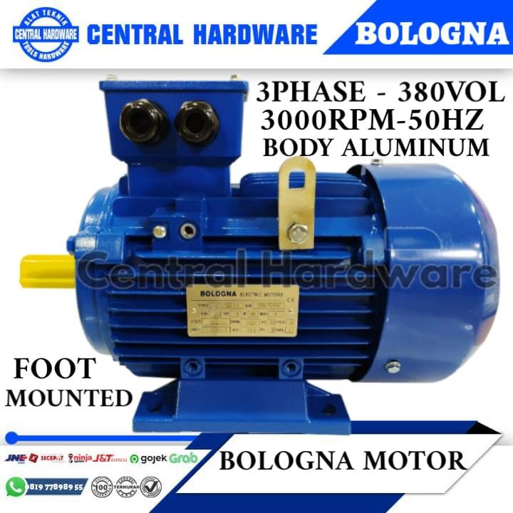 BOLOGNA MOTOR 3HP/2.2KW/3000RPM/3PHASE/ FOOT MOUNTED