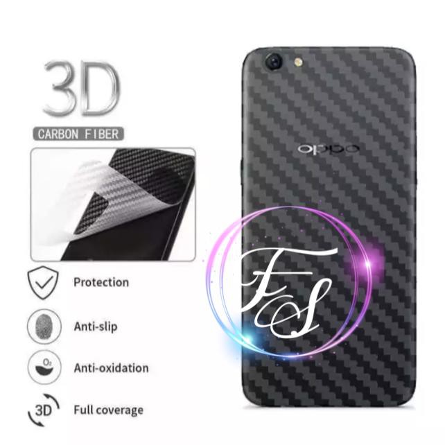 Skin Carbon Transparan Oppo F3 Plus Anti Gores Belakang HP Stiker Anti Jamur Skin Back 3D Film