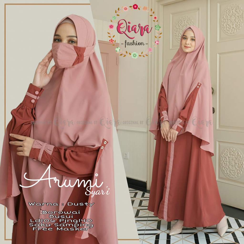 ARUMI SYARI muslim gamis original produk by qiara