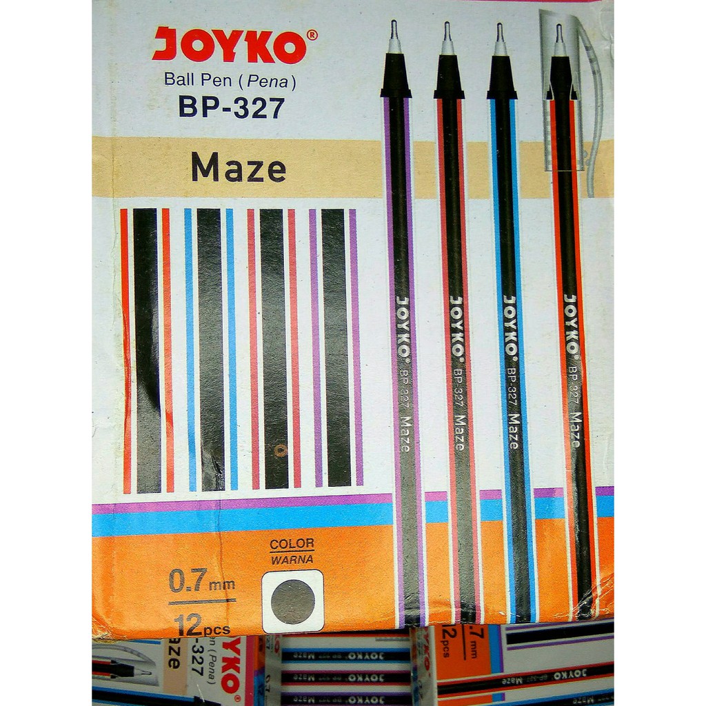 

Pulpen Joyko BP 0,7mm warna tinta hitam termurah