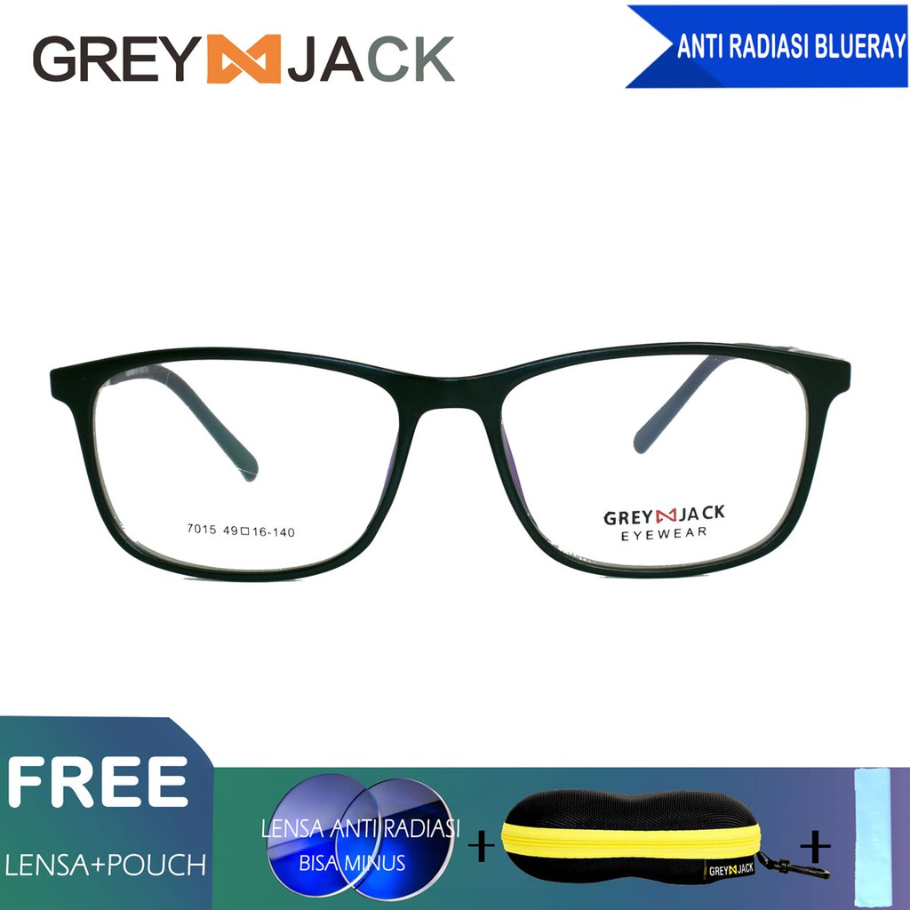 

Grey Jack Frame Kacamata anti radiasi Blue Ray/ Pria Wanita 7015