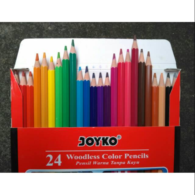 

PENSIL WARNA JOYKO WOODLESS ISI 24 BISA DI HAPUS (BISA COD)