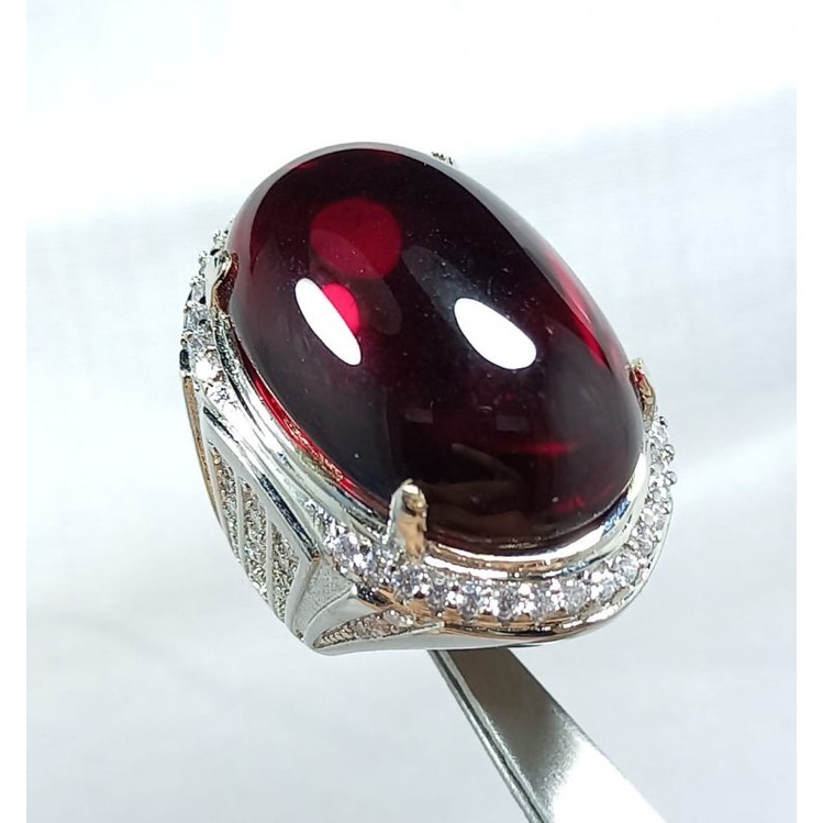 BATU MERAH SIAM JUMBO ASLI CHATAM SIAP PAKAI