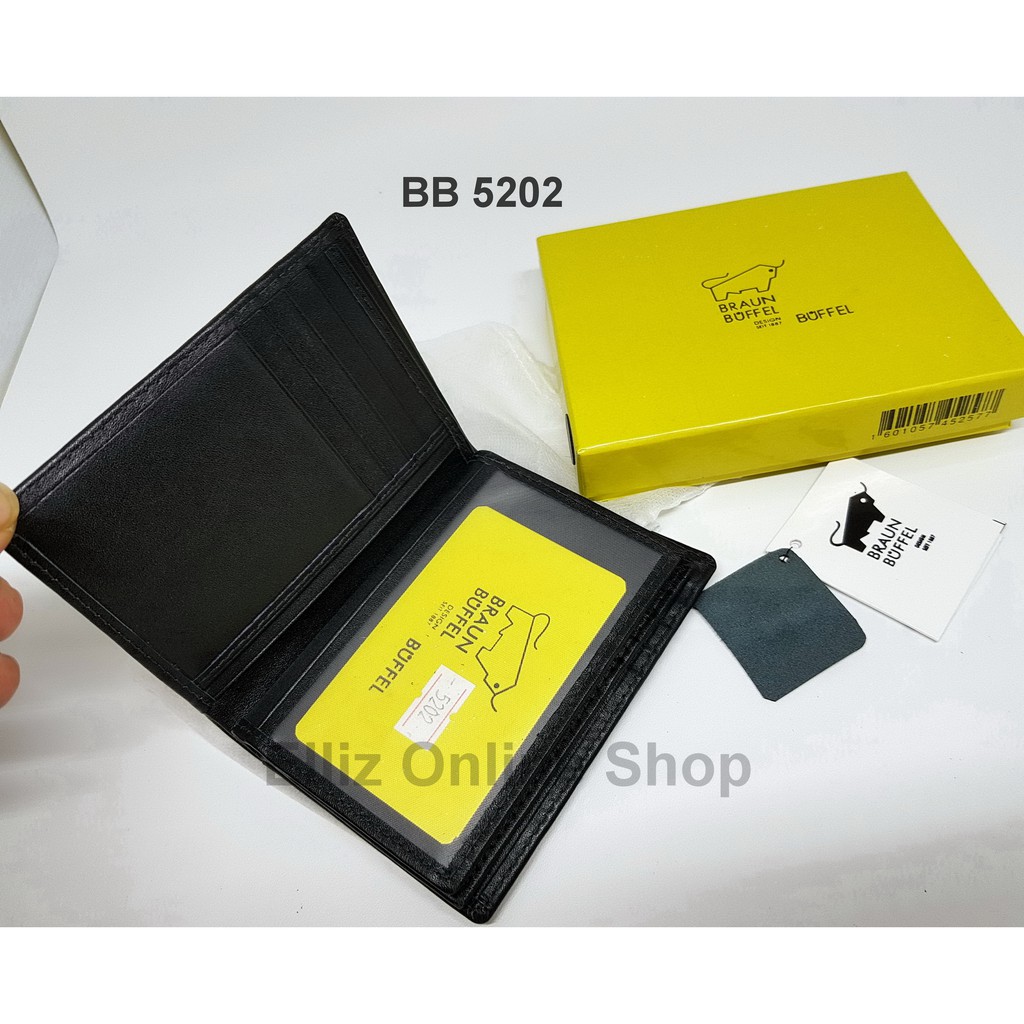 Dompet Pria Braun Buffel 5202 Black - Berdiri - Kulit Import - 16 Card