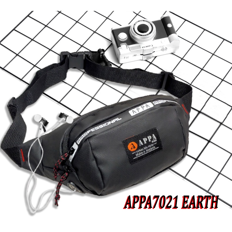 Tas Slempang Pinggang UNISEX / Waistbag Original bahan BImo WATERPROOF APPA7021 EARTH