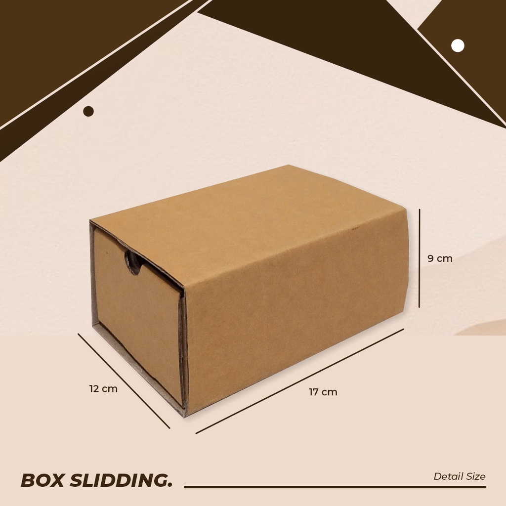 

Kardus/Box SLIDDING 17 x 12 x 9 cm - Slidding box/Box packaging/Custom box/Custom ukuran
