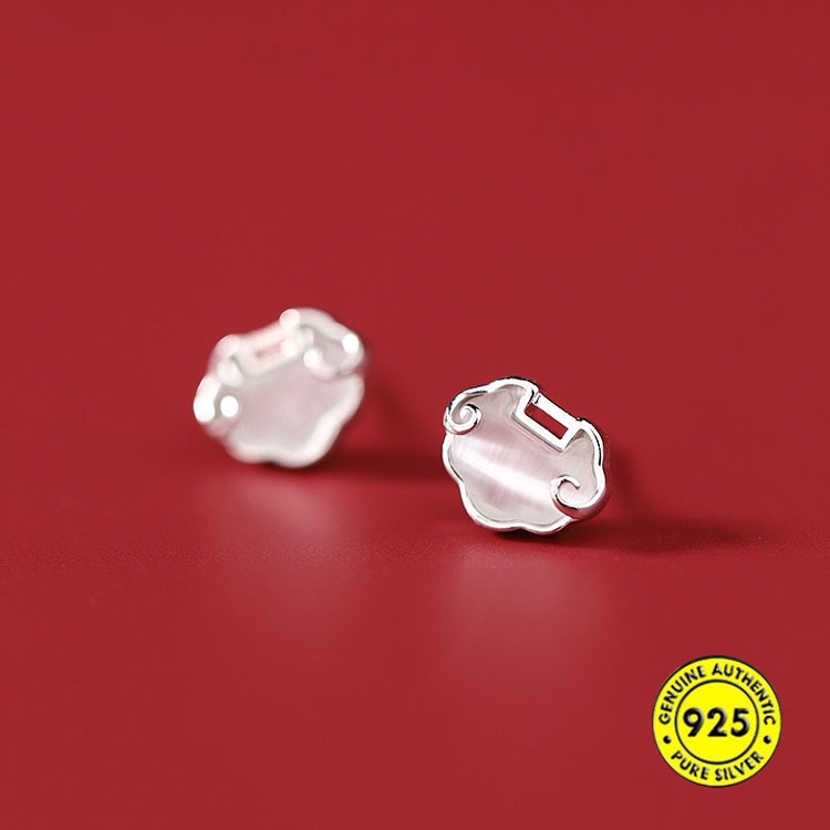 Anting S925 Silver Micro-Inlaid Untuk Wanita