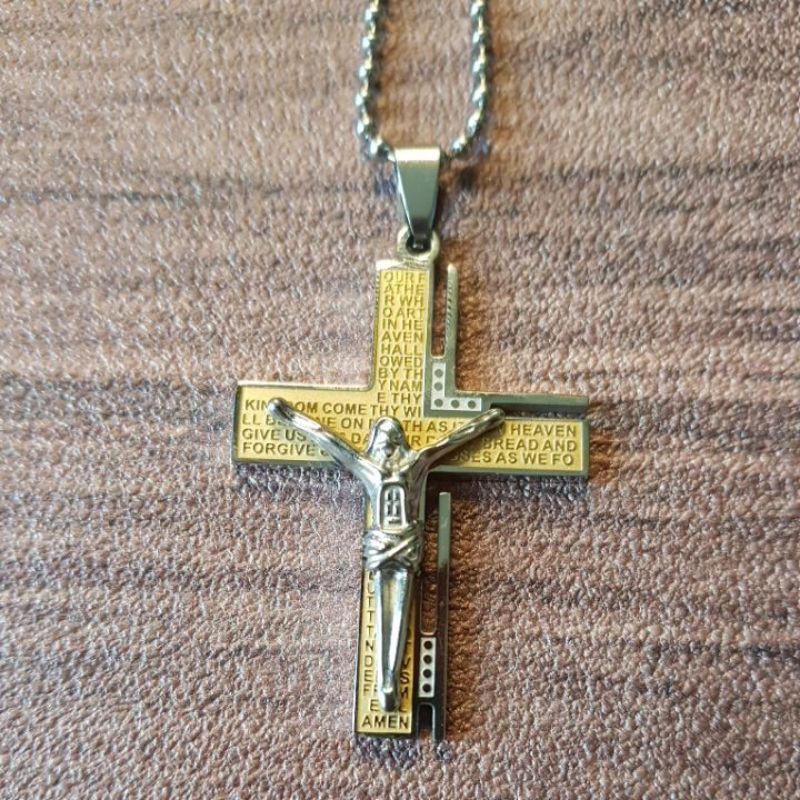 KALUNG SALIB TITANIUM UNIK YESUS