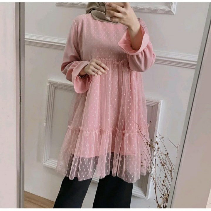 Charlota Tunik FASHION MUSLIM ATASAN WANITA JUMBO S M L XL XXL XXXL 5L  Baju wanita berkualitas | Tu