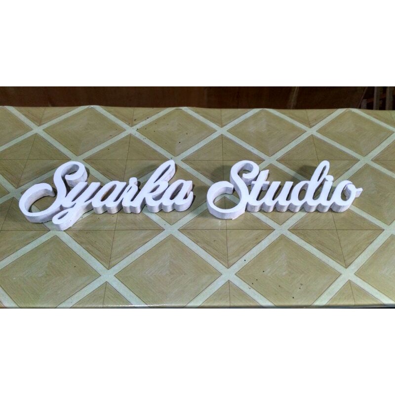 Huruf Kayu Timbul Custom/Pajangan Kayu Huruf Timbul/Nama Usaha Huruf Kayu