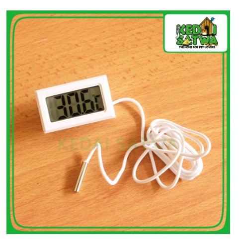 Termometer Digital Thermometer Akuarium Pengukur Suhu Ruangan Kandang Reptil Termometer Inkubator