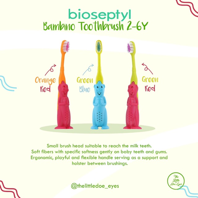 [READY] Bioseptyl Bambino Toothbrush &amp; kit (3-12Months / 12-24Months / 2-6Years)