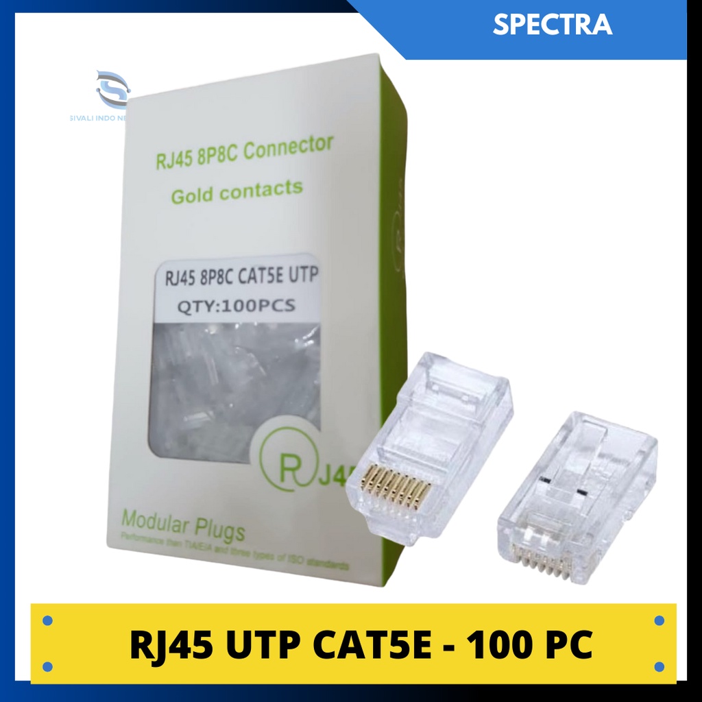 KONEKTOR  RJ45 UTP CAT5E  ISI 100 PC