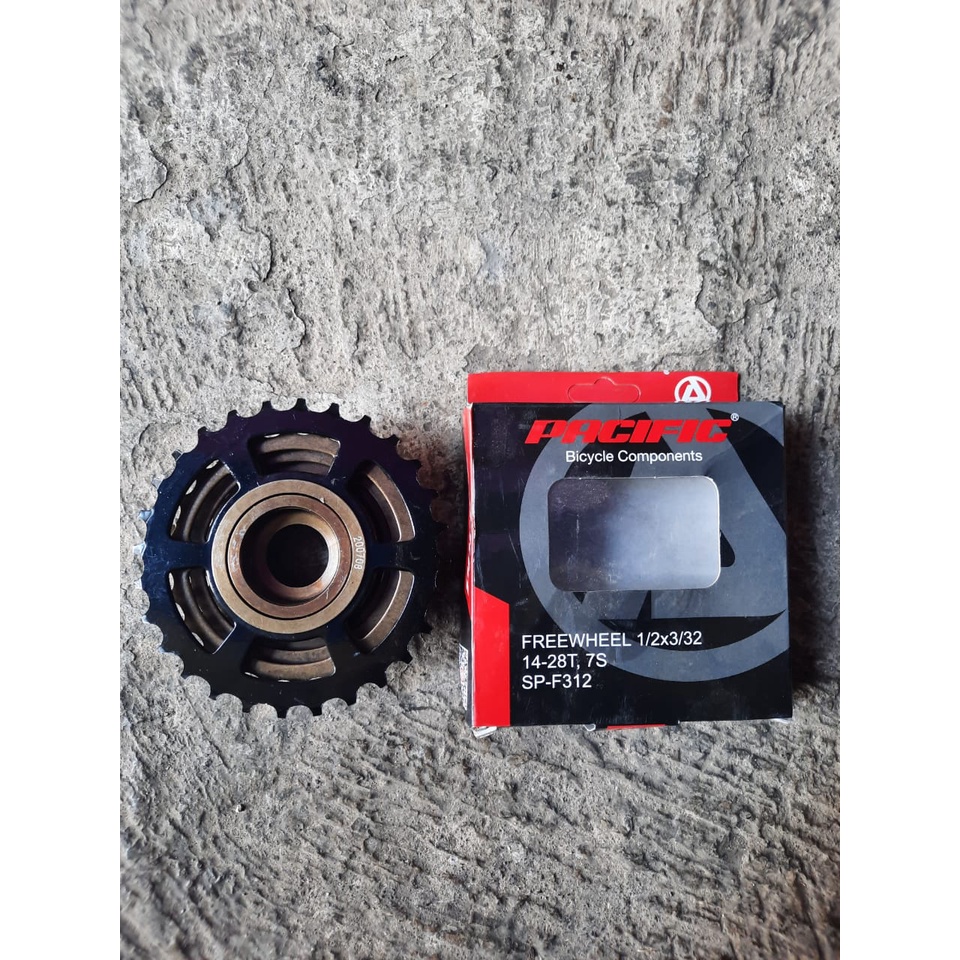 TERMURAH!!! Freewheel Sepeda 7 Speed 14-28T / PACIFIC SP-F312 / Realpict