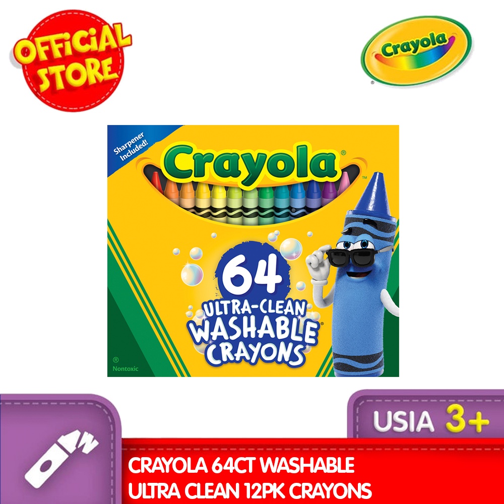 

CRAYOLA 64ct Washable Ultra Clean 12Pk Crayons