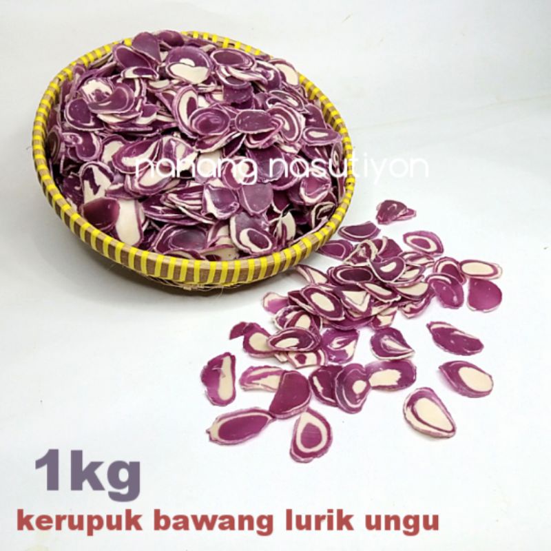 

Sekar_Shop07 Krupuk Kerupuk Bawang Lurik Ungu Mentah Netto 1Kg