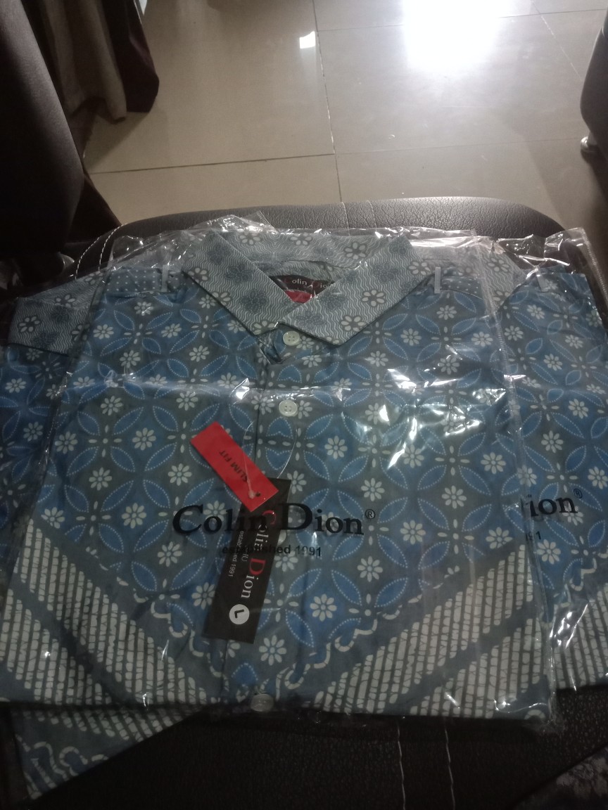 Kemeja Batik Pria Slim Fit Mewah Katun Halus Colindion Cbs672