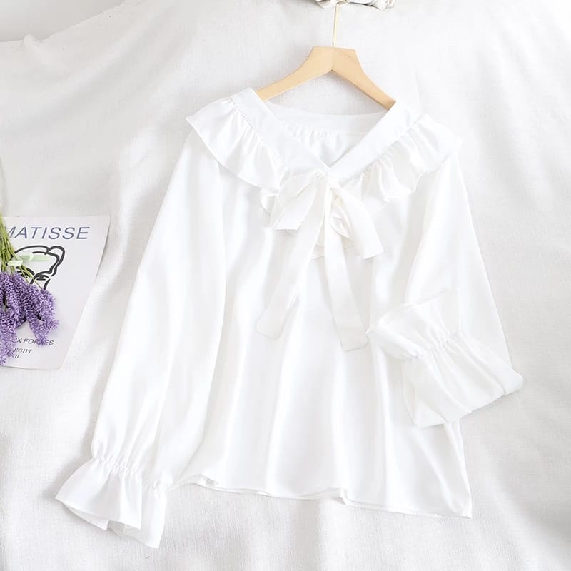 Terlaris [Gisa]~ Viona Blouse Top Kids Atasan Anak Perempuan 2-3 th, 4-6 th Tahun Elegan