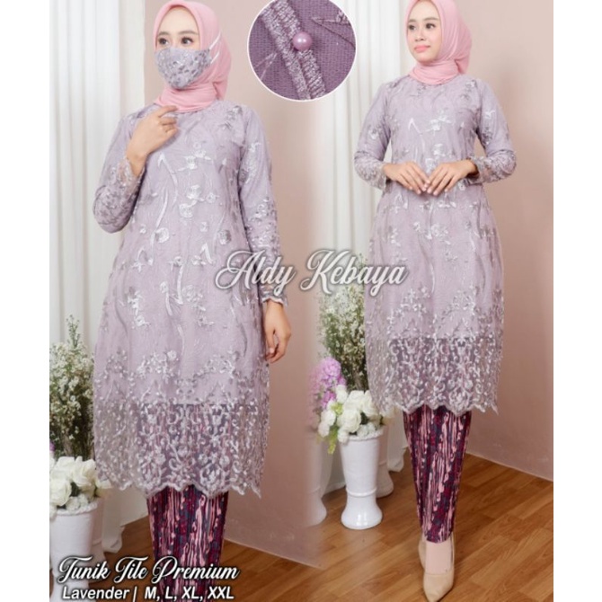 Set kebaya modern brokat tulle keyra / kebaya wisuda / kebaya muslim / / kebaya wisuda / kebaya pest