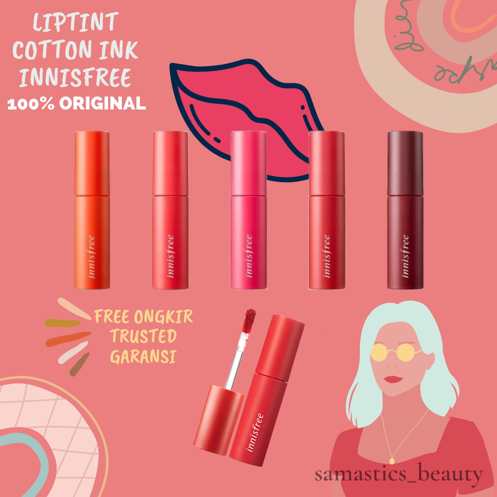 Jual Liptint Cotton Ink INNISFREE Vivid Cotton Ink Kosmetik Bibir ...