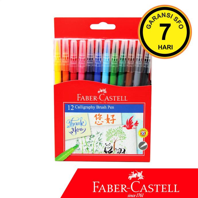 

(BISA COD) Calligraphy Brush Pen Faber Castell Isi 12 LIMITED EDITION Kode 50