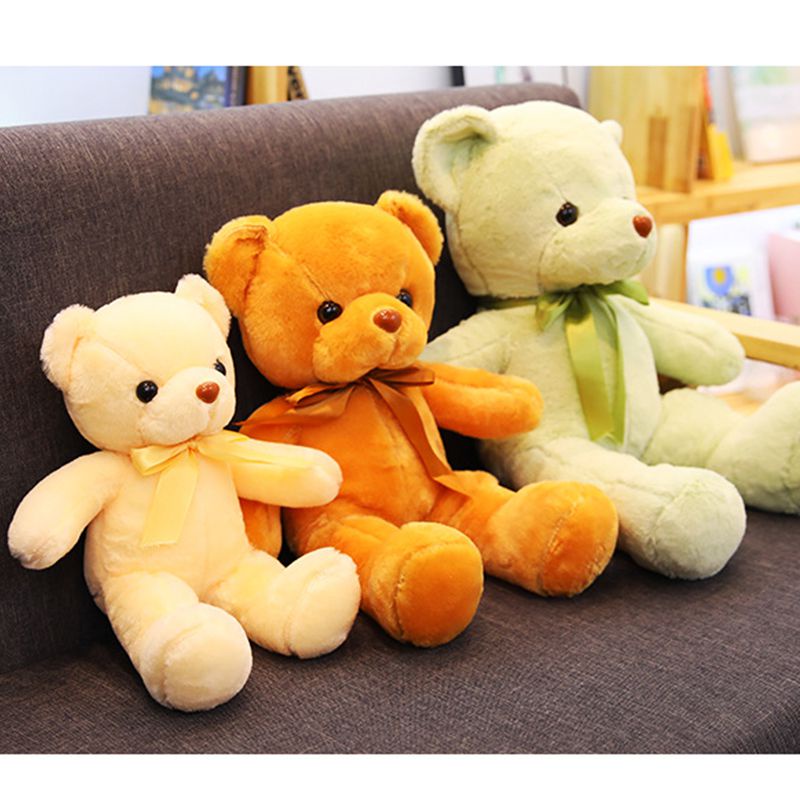 Lovely Teddy Bear Soft Plush Toy Stuffed Animals Toy Playmate Soothing Doll PP Cotton Kids Toys Christmas Birthday Gifts