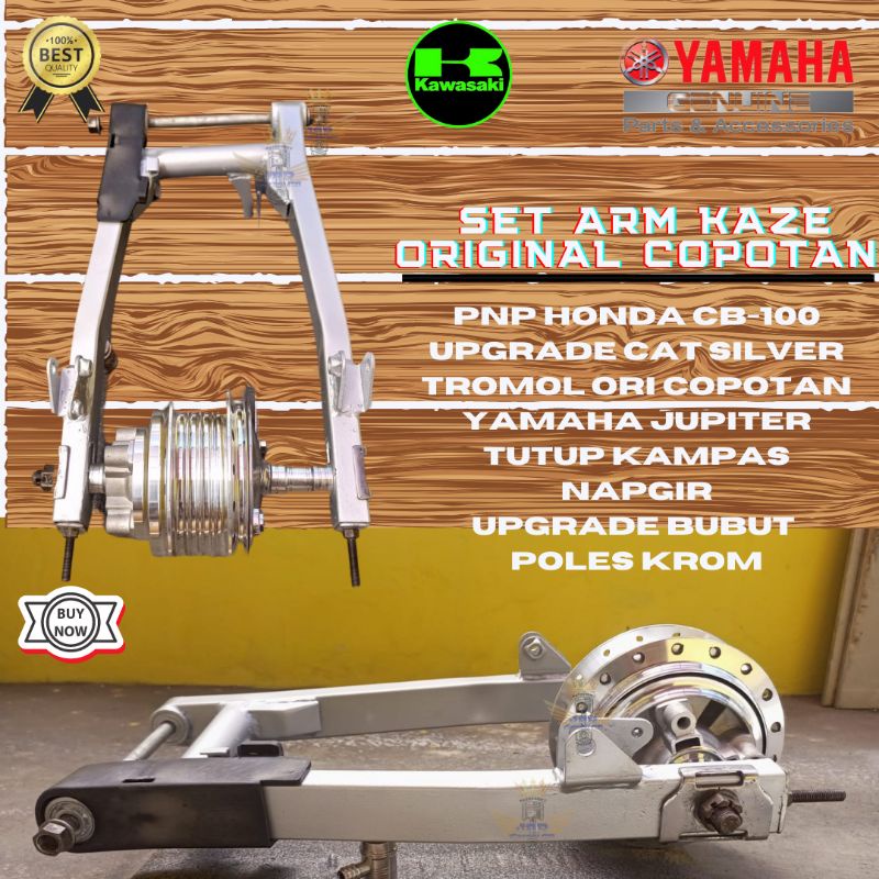 Set Arm Kaze Original Copotan Pnp Honda CB Tromol Belakang Yamaha Jupiter Poles Krom