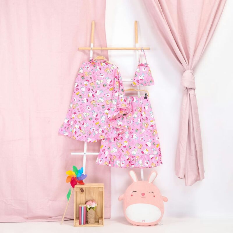 MUKENA ANAK KARAKTER LUCU KEKINIAN VIRAL HIJAB ANAK SIZE 1-6T