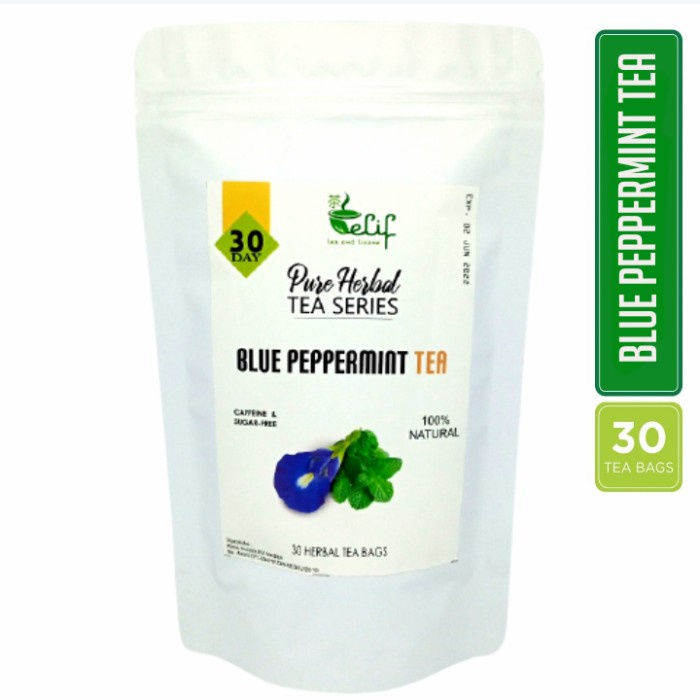 

Blue Peppermint Tea : Teh Bunga Telang plus Peppermint (30 Tea Bag)