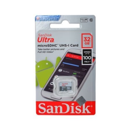 Memory 32gb | Micro SD 32 GB SanDisk Ultra MicroSD  CL10 UHS-I Card 32GB Class 10 up to 100Mbps - Garansi Resmi