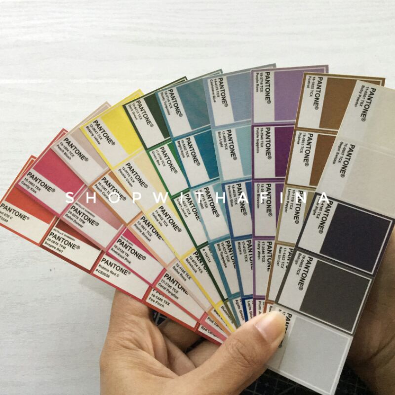 

Sticker Aesthetic | 10 pcs Sticker Pantone Strip (mix 10 warna) | SHOPWITHAFINA