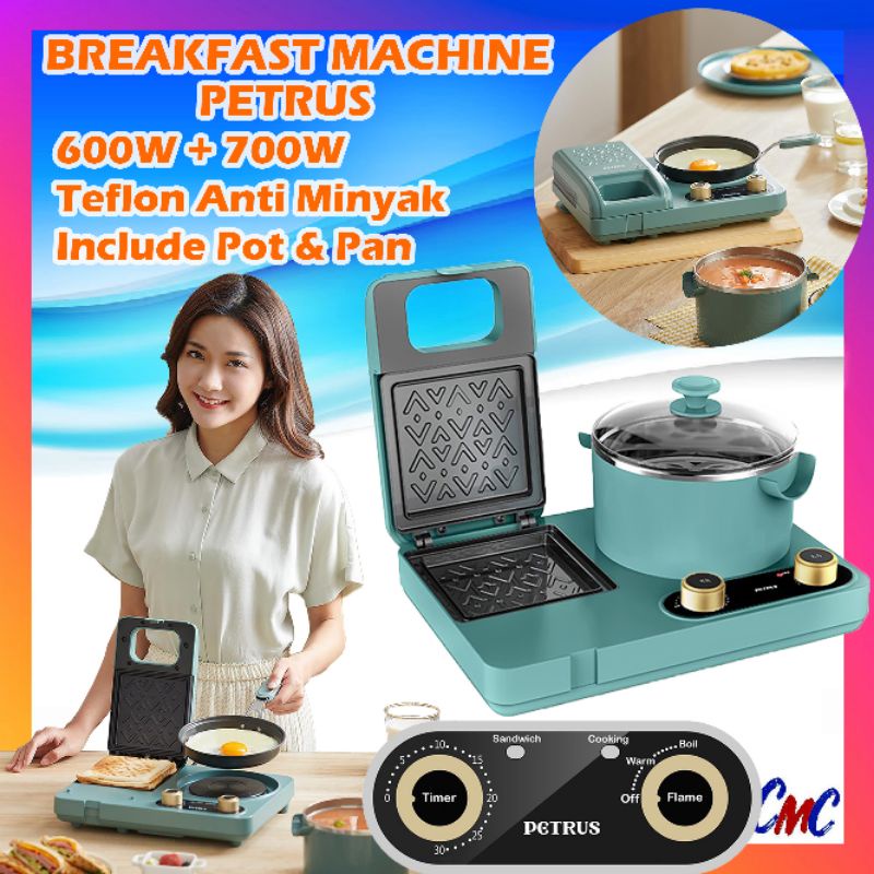 Petrus Breakfast Machine Kompor Listrik 3in1 Portable Elektrik Youpin