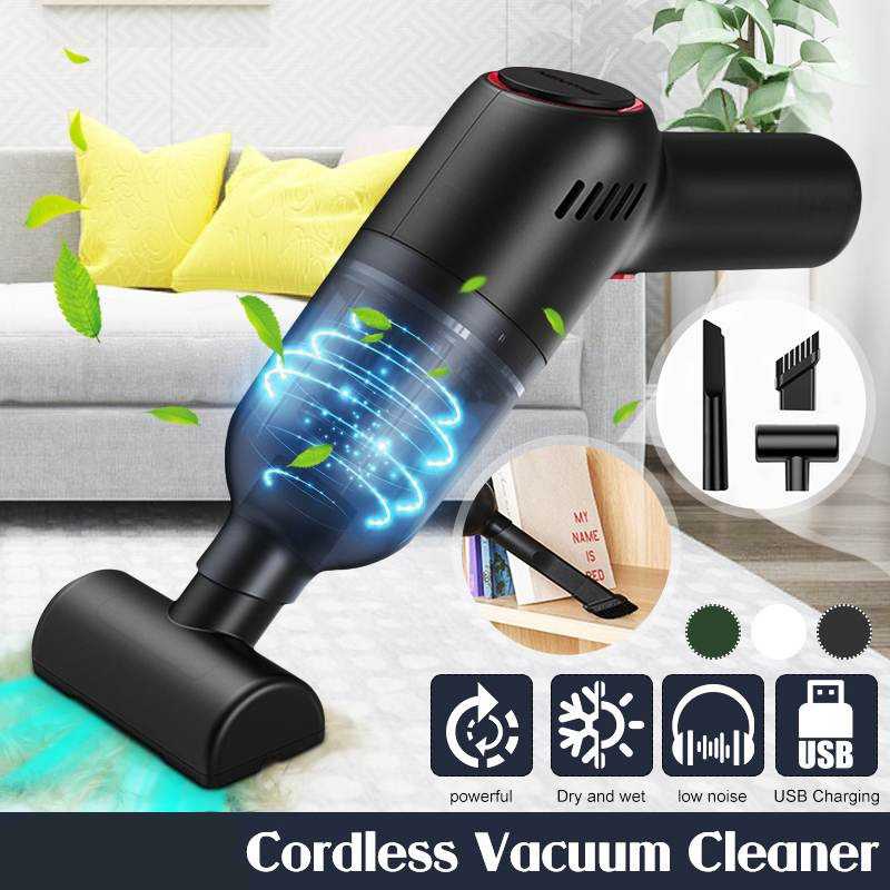 Vacuum Vacum Penyedot Debu Kasur Mobil Rumah Karpet Mini Portable Nirkabel Tanpa Kabel Wireless Handheld Vacuum Cleaner 120W HELLOLEIBOO