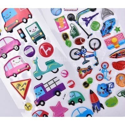 Children's Stickers - Stiker Timbul Bertema