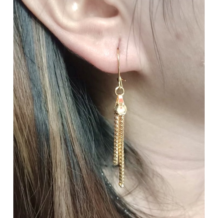 anting jurai untuk wanita//anting lapis emas//perhiasan//anting