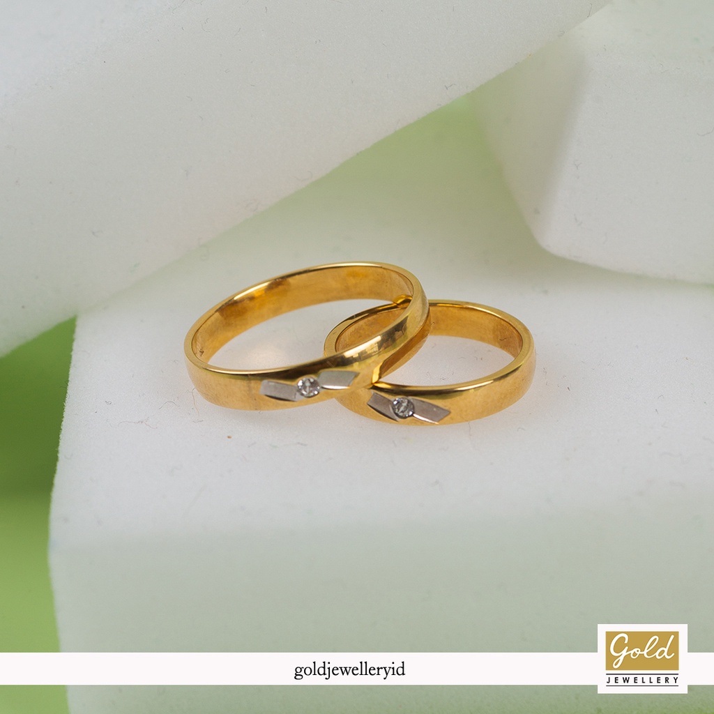 Cincin nikah emas kuning kadar 750 75% - II7520042200 - wedding ring
