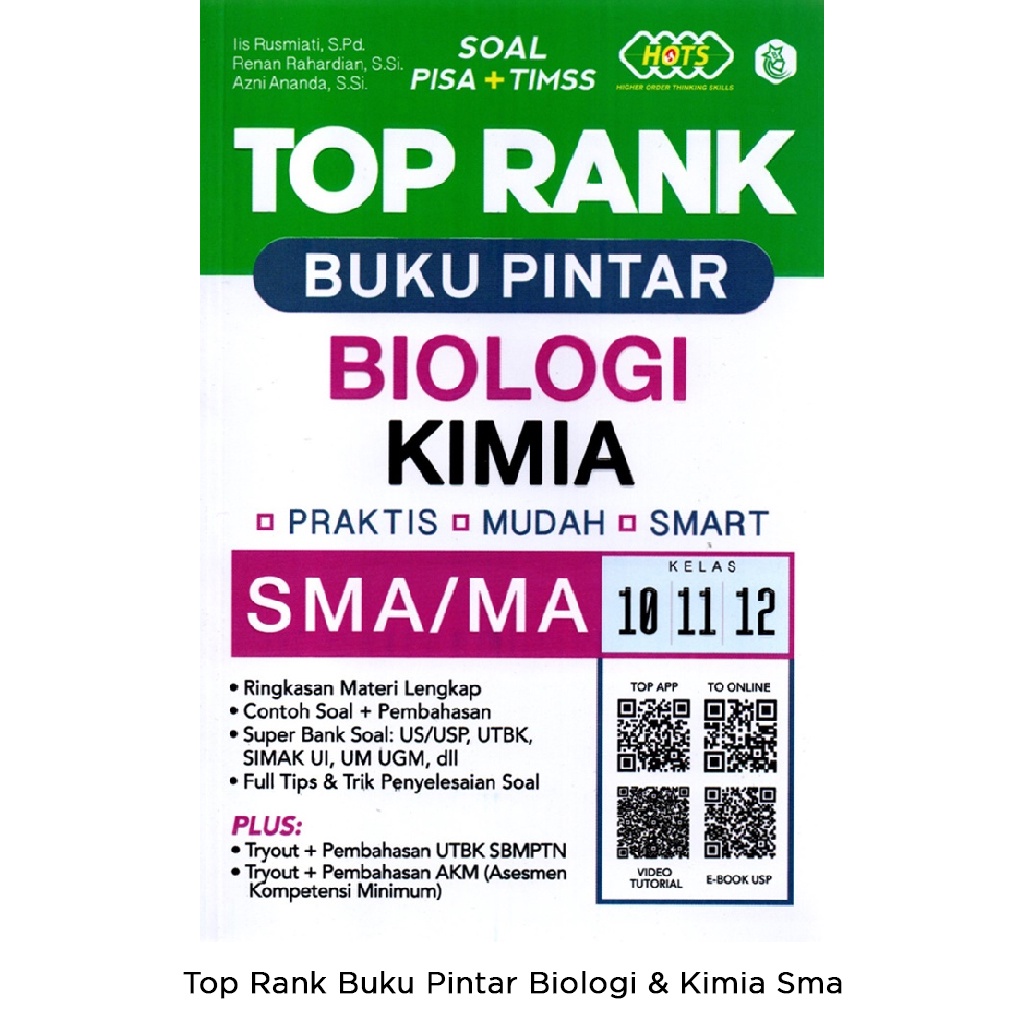 Gramedia Bali - Top Rank Buku Pintar Biologi &amp; Kimia Sma