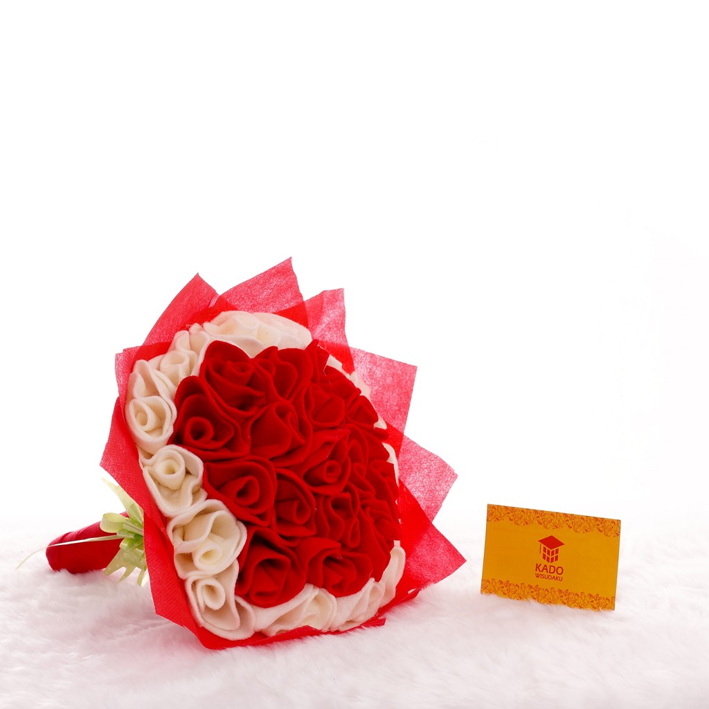 Buket Bunga Flanel Medium Size Kado Wisuda by request