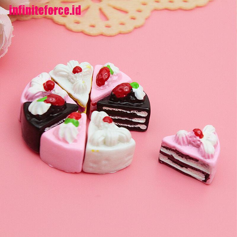 10 Pcs Kerajinan Bentuk Bunga Kue Segitiga Bahan Resin Untuk Scrapbook