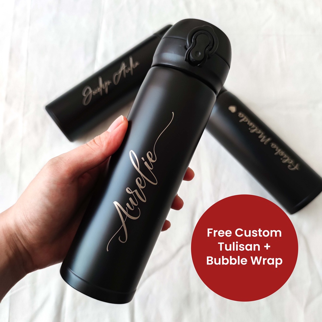 Tumblr Casual Stainless Tumbler Botol Minum Air Thumbler Custom Grafir Nama Souvenir Sovenir Hadiah Gift Tumbler Pernikahan Wedding Valentine