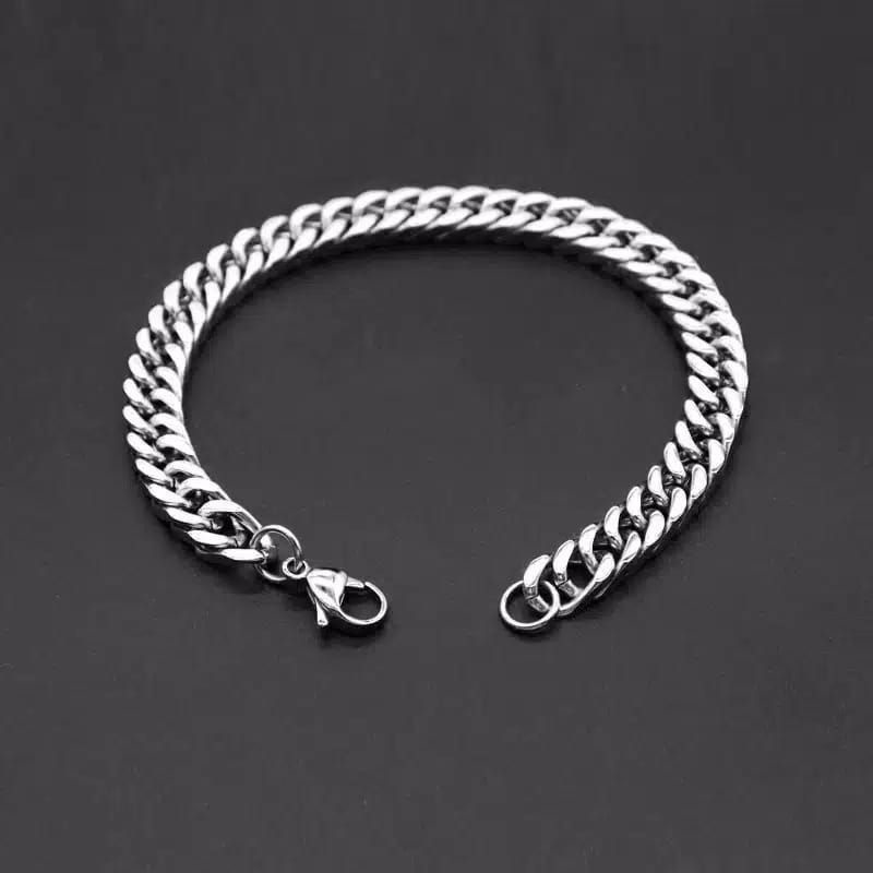 gelang tangan rantai baja gelang tangan rantai titanium gelang tangan cowok keren gelang tangan pria gelang tangan silver gelang tangan gold