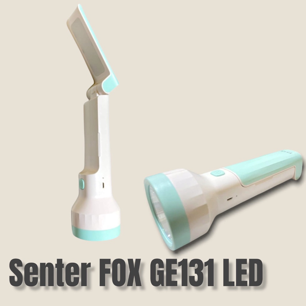 Senter LED FOX GE131 GF152 Senter Lampu Belajar Senter Lipat LED