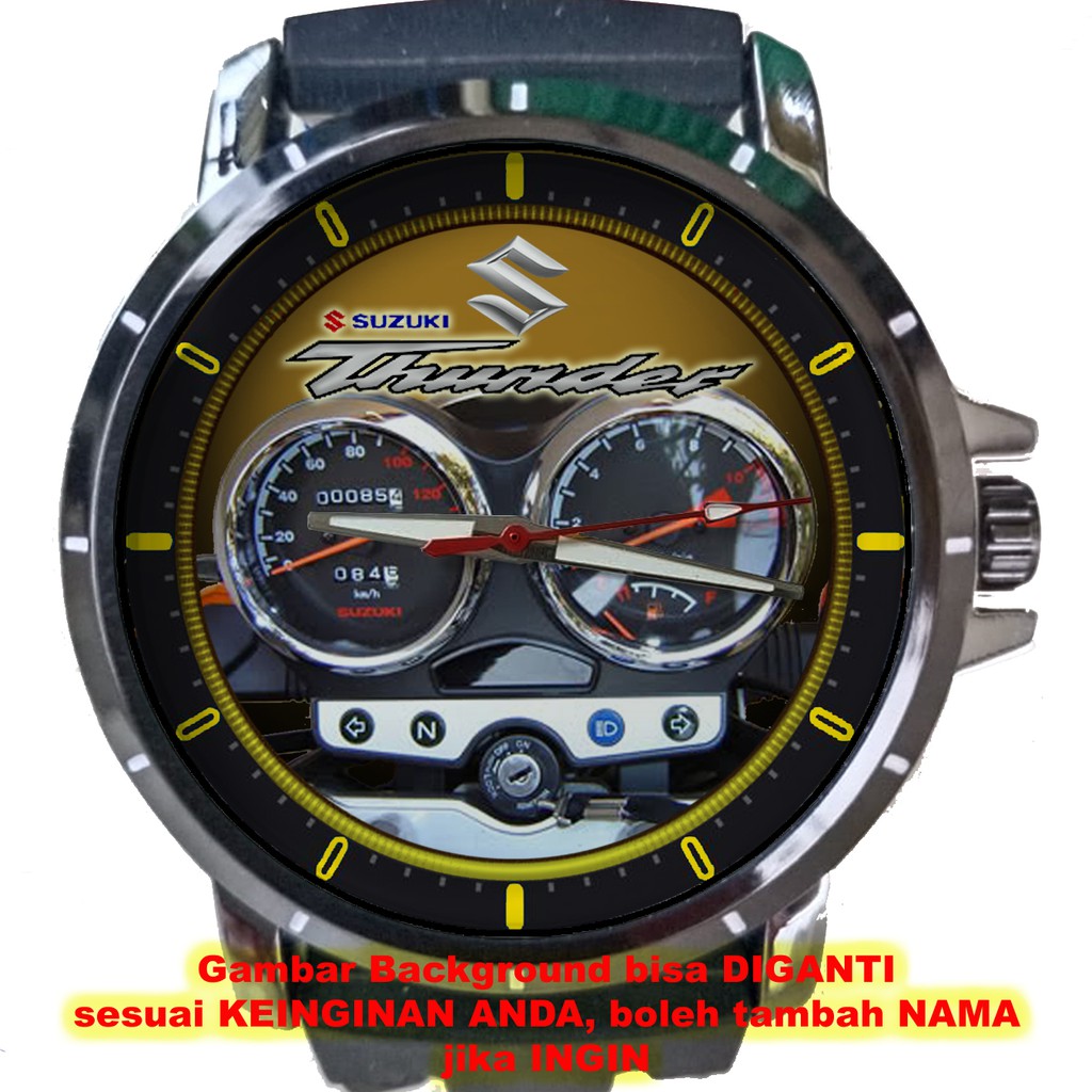 Suzuki THUNDER 125 Speedometer art 5 Keren Jam Tangan Pria Custom Gambar Logo Nama
