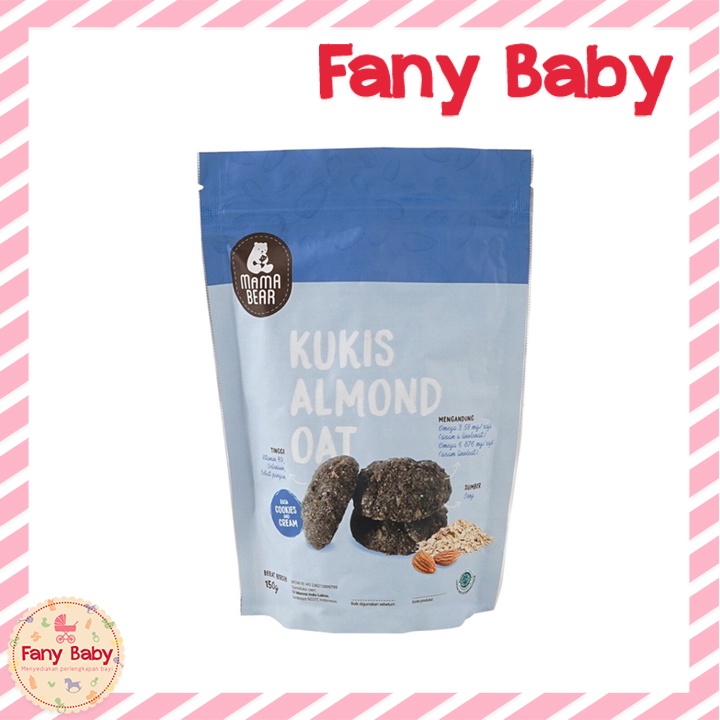 MAMA BEAR KUKIS ALMOND OAT COOKIES AND CREAM 150GR / ASI BOOSTER