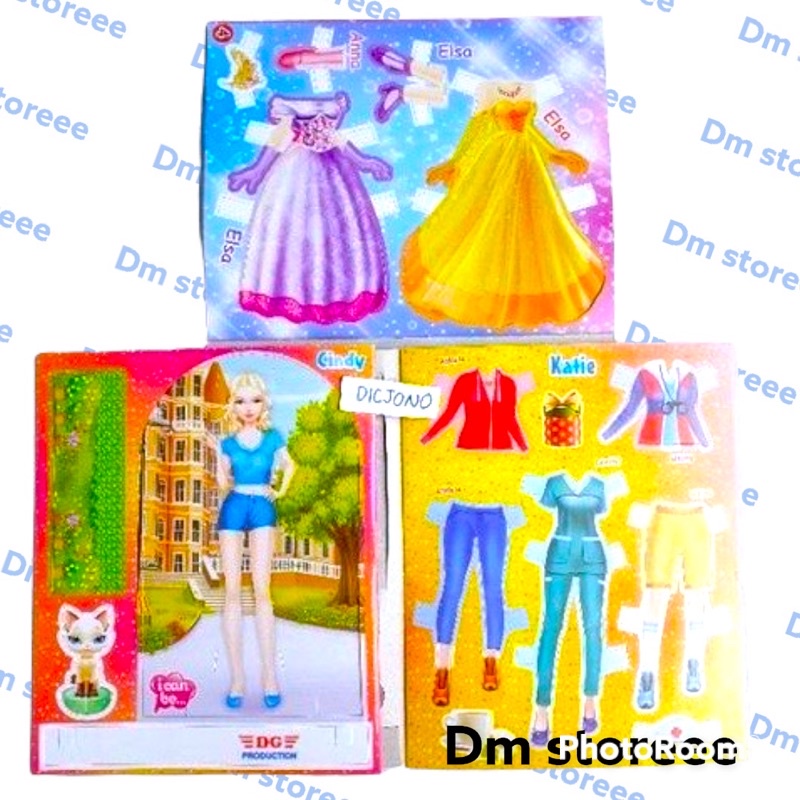 mainan baju bajuan bongkar pasang / mainan bp karakter / puzle / puzzle kertas / mainan anak murah